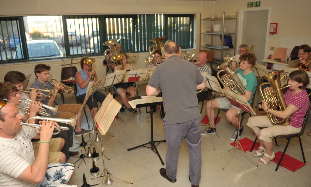 Castleton Brass Band in rehearsals.